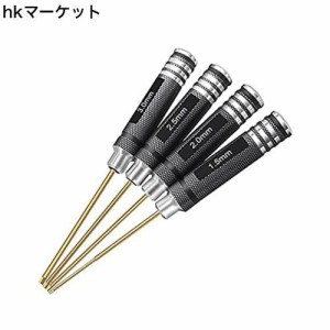 FLY 4ピース1.5mm 2.0mm 2.5mm 3.0mm六角ドライバーセットチタン六角ドライバーレンチツールキット多軸FPVレーシングドローンRCクアッド