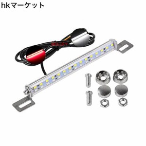 MDLUFY ライセンスランプ 白赤 15SMD 12v リアフォグランプ 汎用 5630 LED 白高輝度逆ランプ + 赤い LED ブレーキランプ ライセンスプレ