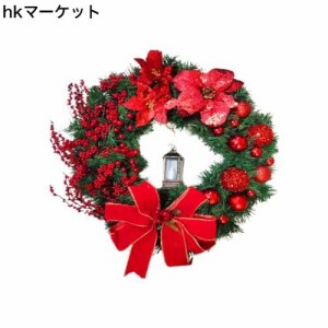 クリスマス リース 花輪 38cm クリスマス リース クリスマスデコレーション用小物 ナチュラル リース ドアチャーム 造花 アート インテリ