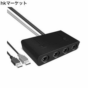 SooPii gcコントローラー接続タップ ニンテンドースイッチ ゲームキューブ コントローラ 接続タップ TURBO連発機能対応 HOMEボタンアリ 