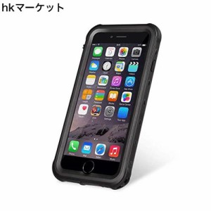 iPhone8/7ケースDINGXIN 指紋認証対応 防水 防雪 防塵 耐震 耐衝撃 IP68防水規格 アイフォン8 フォンケース7ケース ストラップ 付き 黒