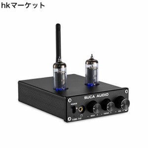 Mini HiFi バルブ 真空管 パワーアンプ Bluetooth 4.2 レシーバー ステレオヘッドホンアンプ ヘッドアップ (ブラック)