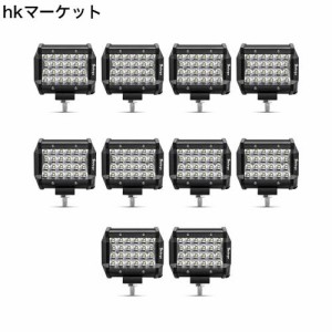 Safego ワークライト 72W LED 作業灯 ワークライト 狭角30度タイプ 24連LED 車外灯 農業機械 12V 24V兼用 汎用 防水・防塵・耐震・長寿命