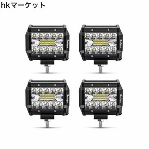 Safego ワークライト 60W LED 作業灯 ワークライト 狭角30度タイプ 20連 LED 車外灯 農業機械 12V 24V兼用 汎用 防水・防塵・耐震・長寿