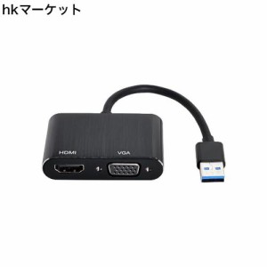 Cablecc USB 3.0 2.0 - HDMI VGA HDTVアダプターケーブル 外付けグラフィックスカード Windowsノートパソコン用