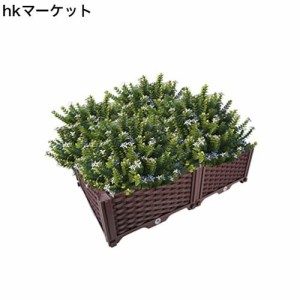 BAOYOUNI 組み立て簡単ガーデンボックス プランターボックスプラスチック鉢植え入れ花 植物 栽培ブラウン 鉢用品 大型プランター 莱園キ