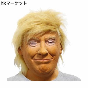 EnergyPower トランプ大統領 ハロウィン コスプレ用マスク ハリウッド特殊メイク技術を応用した超リアルハイグレードマスク 髪の毛付き 