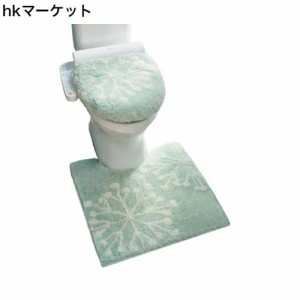 MOGU（JP）トイレマット フタカバー 3点セット 便座カバー ふんわり 洗える トイレマット セット 洗浄暖房 滑り止め U型 O型 兼用 暖かい