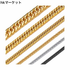 [ChainsHouse] k18金 喜平 ネックレス メンズ チェーンのみ ゴールド ステンレスチェーン 錆びない 長さ66cm 幅12mm