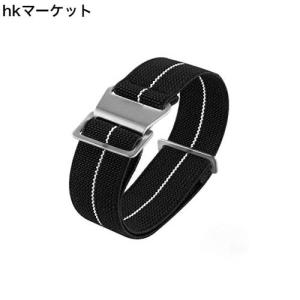[Onthelevel] 時計バンド 18mm 20mm 22mm時計Natoベルト, 60年代 フランス軍 パラシュートバッグ NATOタイプ 弾性 ナイロンストラップ (2