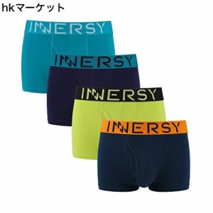 [INNERSY] ［インナイス］ボクサーパンツ メンズ 下着 前開き ローライズ パンツ ボクサーブリーフ ４枚セット S-4L(4L, マルチ)