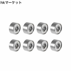 uxcell 693ZZ深溝玉軸受 Z2 3 mm x 8 mm x 4 mm 二重シールド 炭素鋼 8個