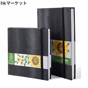 Ohuhu スケッチブック マーカー用画用紙 厚口 a4・正方形 200gsm 210*210mm/210*297mm アルコールマーカー スケッチブック オフフ イラス