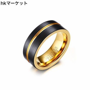 [Rockyu] ブランド タングステン指輪 メンズ ブランド シンプルリング 21号 幅8mm 結婚式 記念日 人気 ギフト