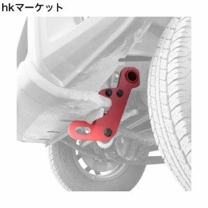 JROAD 新型ジムニー JB64W シエラ JB74 助手席側用 左前牽引フック 純正バンパー対応 スチール製 8mm厚 耐熱性 耐腐食性 レッド 外装 パ