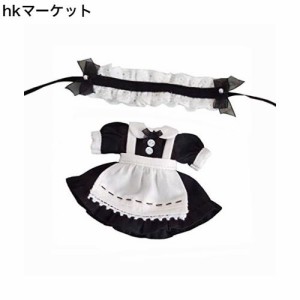 オビツ11 OB11 サイズ衣装 オビツドール 11cmボディ用 メイド服 3点セット 4色 (ブラック)