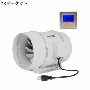 Hon＆Guan ダクトファン 200mm インバータダクトファン 【インボイス制度登録店】 塗装ブース用換気扇 省エネ ダクト用換気扇 スイッチ付