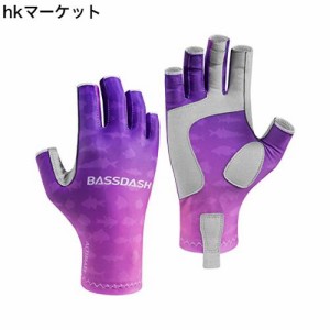 Bassdash(バスダッシュ) 釣り グローブ レディース UPF 50+ UVカット 釣り手袋 日焼け防止 速乾 3/4フィンガー フィッシンググローブ