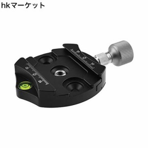 NOTRICKT QRC-10 60mm クイックリリースクランプ, 雲台・自由雲台・ビデオ雲台用やアルカスイス規格互換, 水準器内臓