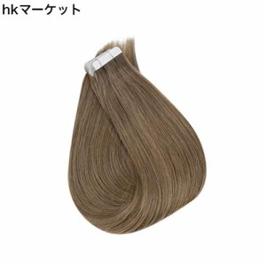 ALISY 人毛 シールエクステ TAPE hair レミーエクステ カラー ウィッグ エクステンション 10本 (16inch, 8#)