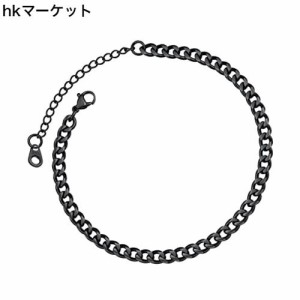 ChainsPro ステンレス アンクレット メンズ ゴールド 22cm+5cmアジャスター 幅4.8mm 喜平チェーン レディース アクセサリー