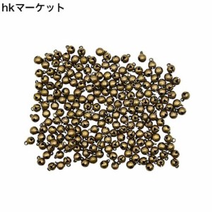 Maydahui 200個の鈴ベル 手芸用鈴 ヴィンテージベル（6mm）ブロンズベル ペットベル クリスマス ミニ ベル 鈴 工芸装飾用 アンティーク装