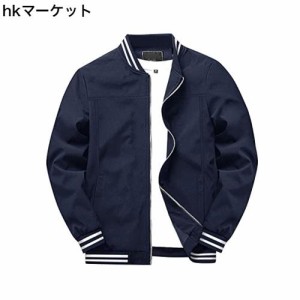 [KEFITEVD] ジャンパー メンズ トラックジャケット アクティブ アメカジジャケット かっこいい ライトジャケット 紳士服 ネイビー 2XL