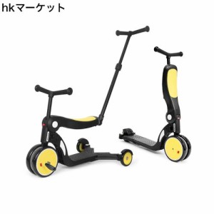 beberoad 5 in 1 キックスクーター 新型 三輪車 2-6 歳 キックボード 子供用 三輪車 ベビーカー スクーター ランニングバイク 3段階高さ