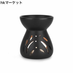 ComSaf アロマポット 陶器 アロマ炉 アロマバーナー アロマディフューザー 黒