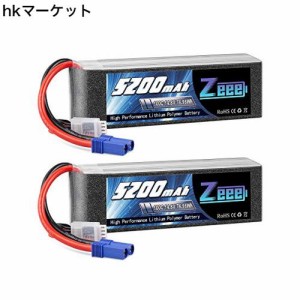 ゼエエ Zeee 4S リポバッテリー 14.8V 5200mAh 100C EC5プラグ ラジコンバッテリー 大容量リチウムポリマーバッテリー 1/8と1/10 RCカー