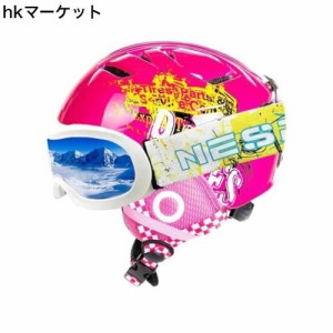 キッズスキーヘルメット、幼児キッズスキースノーボードスノースポーツヘルメット小型サイズ年齢2〜6歳