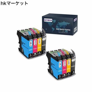 Brother用 ブラザー LC211-4PK LC-211 インクカートリッジ 8本セット(4色セット*2) LC211 【互 換/3年保証/大容量/残量表示/個包装】