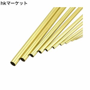 uxcell 真ちゅう製チューブ 1 mm 2 mm 3 mm 4 mm 5 mm 6 mm 7 mm 8 mm 9 mm 10 mm外径x0.2 mm壁厚さ 300 mm長さ シームレス丸パイプチュ