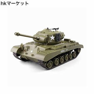 HJKLMM 戦車 ラジコン2.4GhzリモコンアメリカのシャーマンM4A3 /パーシングM26中戦車1/30スケールモデル、シミュレーションサウンド/アク