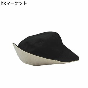 [Rf] キャップ メンズ 大きいサイズ 帽子 バケットハット ぼうし 両面着用 XXL(61-65cm) 男女兼用 uv コットン おしゃれ ？夫帽 あご紐 (