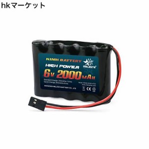 Melasta 6v ニッケル水素 バッテリー 2000mAh ラジコン 飛行機 フタバ プロポ バッテリー 平型 受信機用【CE,MSDS,RoHS認証】