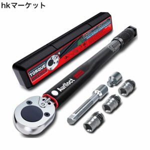 トルクレンチ 車 タイヤ交換 Aurlloct 差込角 12.7 mm(1/2インチ) 20〜230N.m プリセット型 とるくレンチ 精度±3% 5個:17 mm、19 mm、21