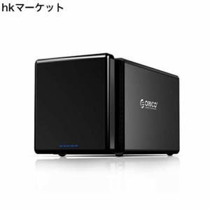 ORICO 3.5インチ HDDケース 4台対応 USB3.0接続 ドライブケース 磁気吸着式 SATA 3.0対応 最大64TBまで 5Gbps高速 ハードディスクケース 