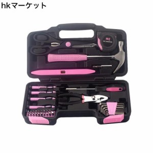 工具セット 女性 工具 ホームツールセット 家庭用 工具箱 作業道具セット 日常ツールキット 家庭修理 DIY用 精密ドライバー はさみ ナイ