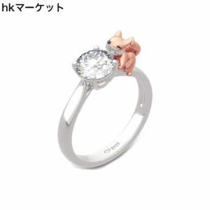 [Jeulia] レディース 指輪 狐 キツ リング 金属アレルギー対応 結婚 婚約指輪 大きいサイズ 小さいサイズ 日本サイズ 専用ボックスつき 