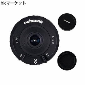 Pergear 10mm F8 レンズ 超薄型パンケーキレンズ 小型 マニュアルフォーカス広角レンズ APS-C Eマウントカメラ対応 A6300、A6500、A6600
