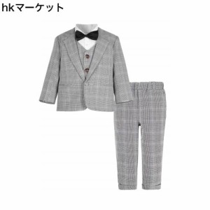 [BECOS] フォーマル 男の子 子供服 スーツ 結婚式 お宮参り セット (ジャケットセット, 110)