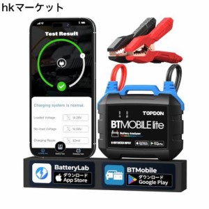 TOPDON 12v バッテリーテスター cca 100-2000CCA 12V車用 バッテリーチェッカー Bluetooth iPhone/Android 専用APP 自動車/トラック/オー