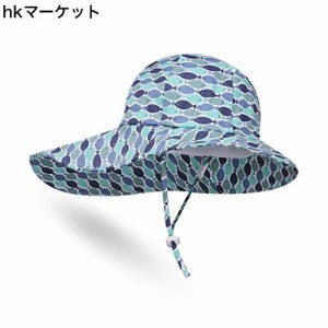[Hat Professor] 帽子 ベビー キャべリン つば広帽子 UPF50+ キッズ 子供 日よけ 女の子 赤ちゃん uvカット コットン 広いつば 調整可能