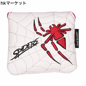 ゴルフヘッドカバー パターカバー マレット用 オデッセイ２ボール・テーラーメイド スパイダーパターに対応 スパイダー模様