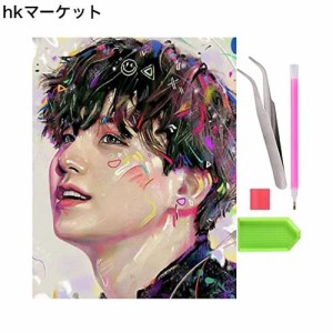 for BTS 防弾少年団 ダイアモンドビーズ絵画 刺繍キット 5Dダイヤモンド塗装キット 人気韓流 クロスステッチ ダイヤモンド刺繍アート 初