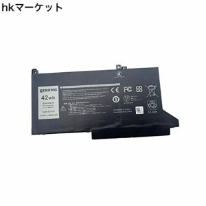 QISONG ノートパソコン 交換バッテリー DJ1J0 適用される Dell Latitude 7280 7290 7380 7390 E7480 E7490 PGFX4 ONFOH DJ1JO対応 高性能