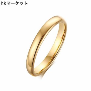 [Rockyu] ブランド 18金指輪 レディース シンプル タングステン リング メンズ シンプル 細身 ブラック 幅2MM 18k ピンクゴールド 3MM シ