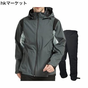 アオキ（aoki outdoor）レインウェア レインスーツ 上下セット ゴルフウェア ウィンドブレーカー マウンテンパーカー 防水 メンズ カッパ