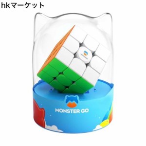 Monster Go 3x3 NonMag 公式 マジックキューブ, 回しやすい モンスターGo ステッカーレス - 安い パズル 子供 初心者向け 練習用 教育キ